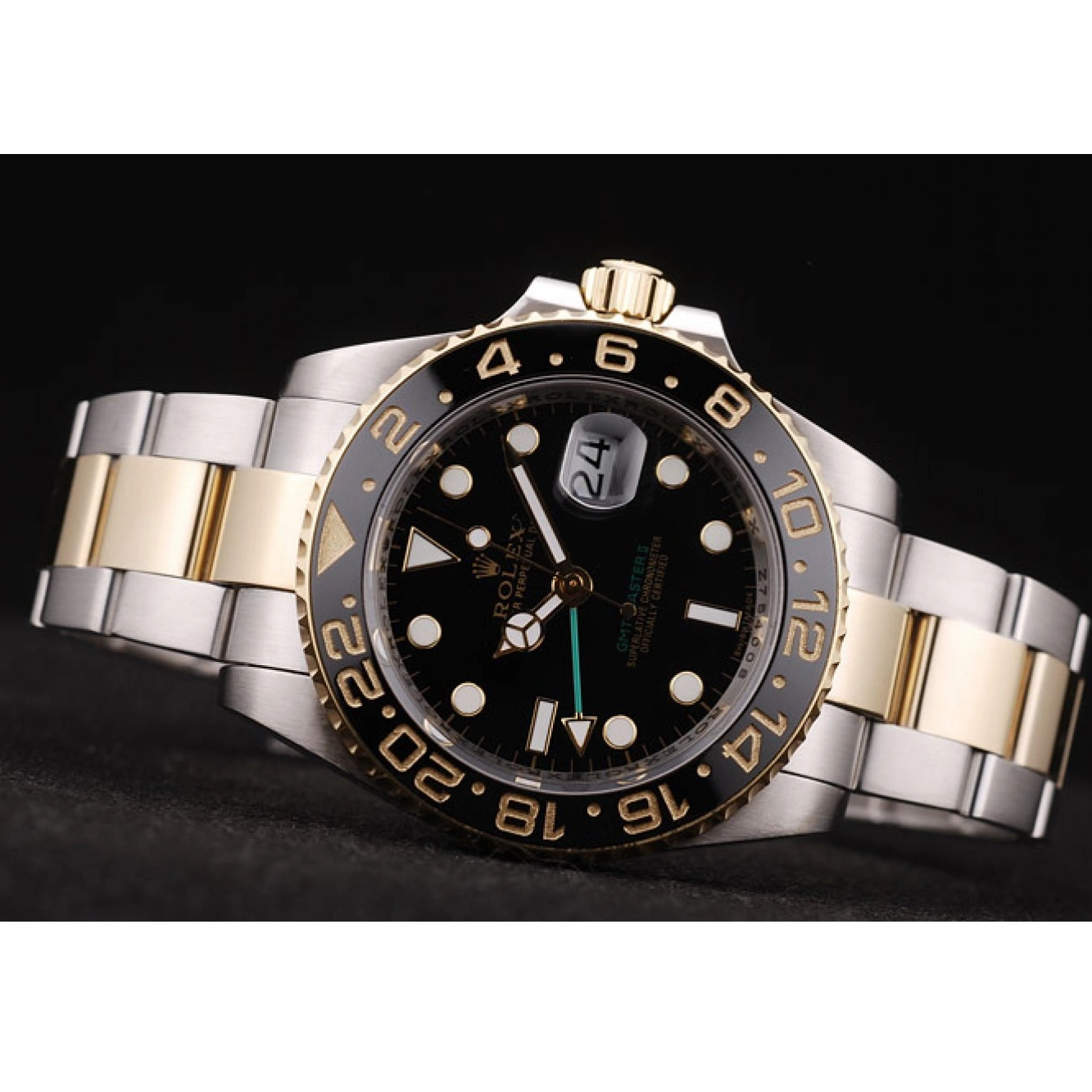 MiroTime 0820 Rolex GMT Master II Black Ceramic Bezel Black Dial 98229